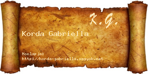 Korda Gabriella névjegykártya